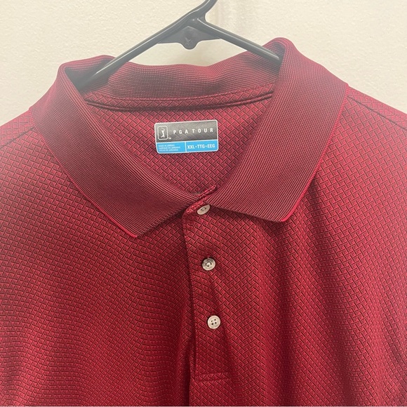 PGA Tour Men's Red Golf Polo Size XXL - Picture 2 of 6